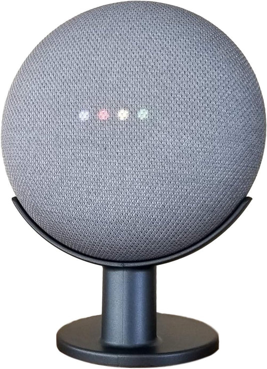 Mount Genie Google Home Mini Pedestal: Improves Sound Visibility and Appearance - Cleanest Mount Holder Stand for Google Mini - Designed in USA (Charcoal) - PuriLite