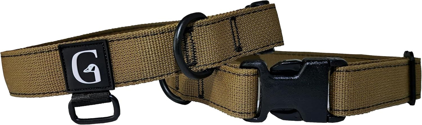 GOOSEMAN’S Gear - Dog Collar Medium and Large Breed - Made in Canada - Military Grade Buckle (Collier Pour Chien) (Ranger Green, X-Large)