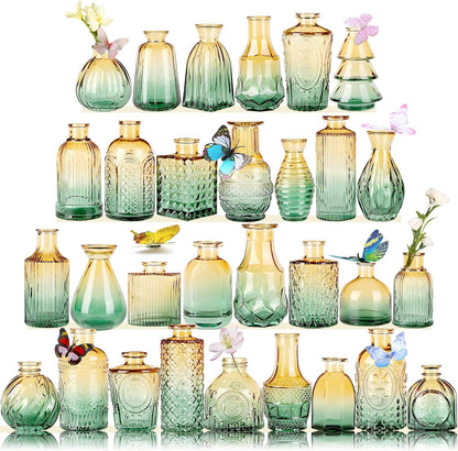 30 Pcs Mini Bud Vases As Wedding Centerpieces for Tables,Clear Bud Vases for Flowers,Small Flower Vases Suitable for Birthday Party,Anniversary,Wedding Reception,Baby Shower