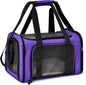 Henkelion Cat Carriers Dog Carrier Pet Carrier for Small Medium Cats Dogs Puppies up to 15 Lbs, Airline Approved Small Dog Carrier Soft Sided, Collapsible Waterproof Travel Puppy Carrier - Purple
