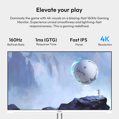 Pixio PX248 Wave 24 inch 200Hz Refresh Rate FHD 1080p Resolution Fast IPS Panel 1ms GTG Response Time Adaptive Sync Gaming Monitor with Adaptive Sync