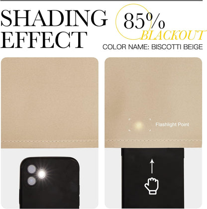 NICETOWN Blackout Curtains 2 Panels for Bedroom- Thermal Insulated Grommet Blackout Curtains 63 Inches Long for Living Room/Kitchen Rideaux occultants (2 Panels, W42 x L63 -Inch,Grey)