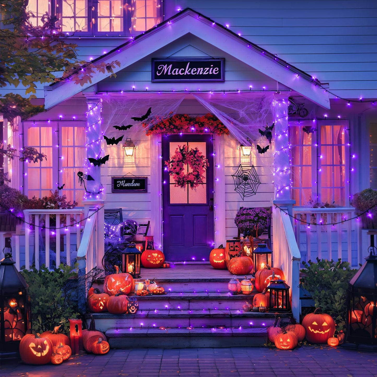 JMEXSUSS 2 Pack 75.5ft Orange Solar Christmas Lights, Total 400 LED Solar String Lights Outdoor Waterproof, 8 Modes Orange Halloween Lights for Tree Patio Garden Thanksgiving Halloween Decorations