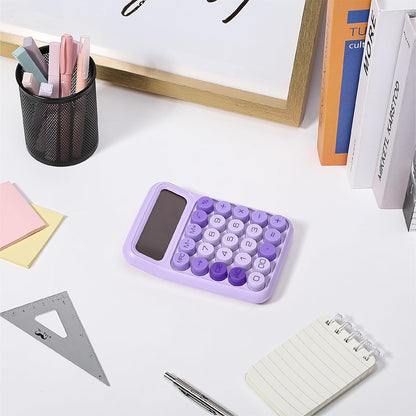 Mr. Pen- Mechanical Switch Calculator, 12 Digits, Large LCD Display, Orange With Big Buttons, Desktop, Cute and Aesthetic Design