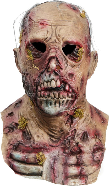 Spooktacular Creations Halloween Scary Zombie Head Mask, Horror Moss Biochemical Monster and Creepy Latex Zombie Mask for Adult Halloween Cosplay Costumes Accessory Party Dress Up