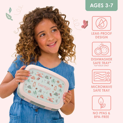 Bentgo Kids Prints (Unicorn) - Leak-Proof, 5-Compartment Bento-Style Kids Lunch Box - Ideal Portion Sizes for Ages 3 to 7 - BPA-Free and Food-Safe Materials