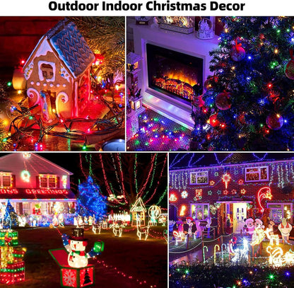 Tcamp 105FT 300 LED Purple Orange Halloween Decorations Lights Motion Activated Sync with 4 Scary Music, 6 Modes Halloween String Lights for Party Yard Outdoor Indoor Decor (3 Sets Connectable)