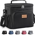 Lifewit Large Lunch Bag Insulated Lunch Box Soft Cooler Cooling Tote for Adult Men Women, Dark Green 12-Can (9L)