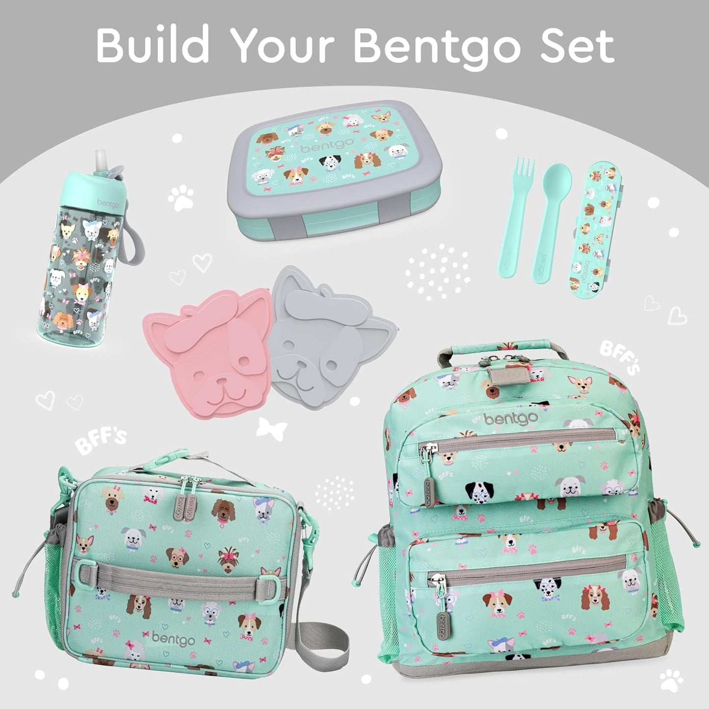 Bentgo Kids Prints (Unicorn) - Leak-Proof, 5-Compartment Bento-Style Kids Lunch Box - Ideal Portion Sizes for Ages 3 to 7 - BPA-Free and Food-Safe Materials