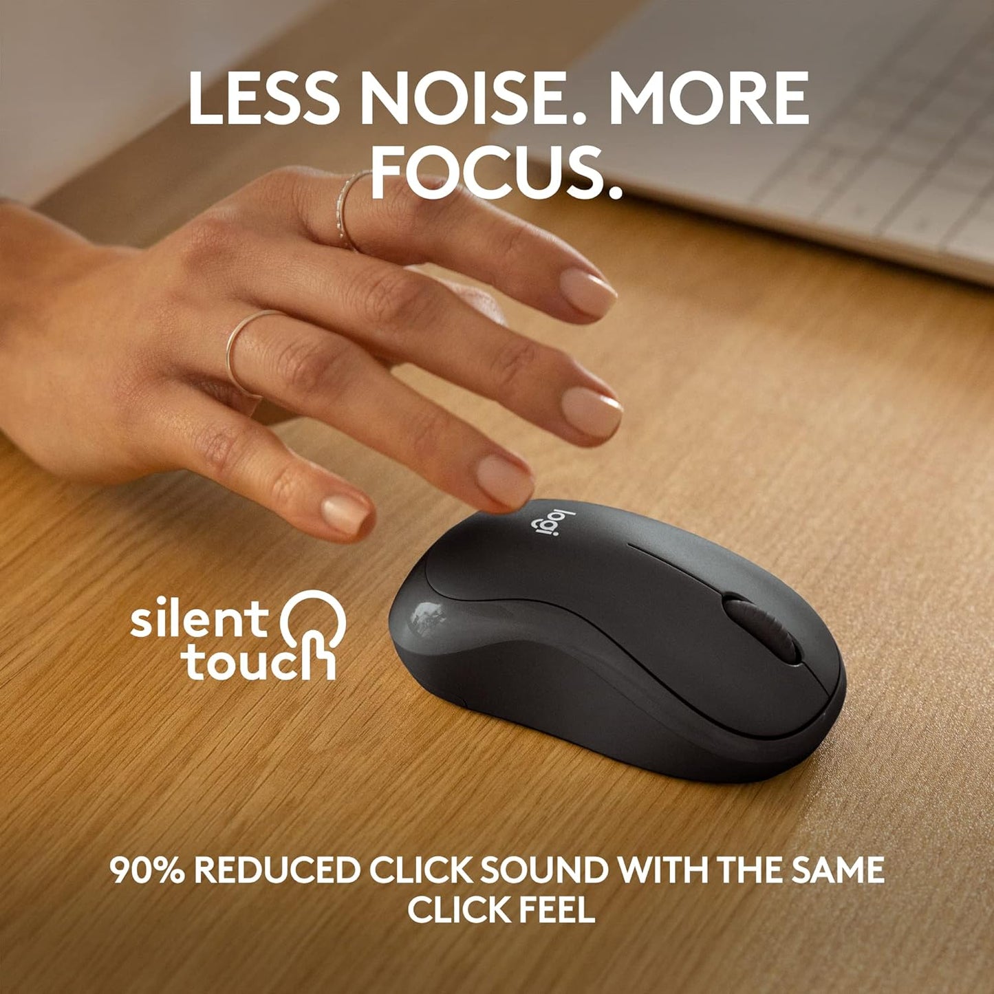 Logitech M185 Wireless Mouse, 2.4GHz with USB Mini Receiver, 12-Month Battery Life, 1000 DPI Optical Tracking, Ambidextrous, Compatible with PC, Mac, Laptop - Black