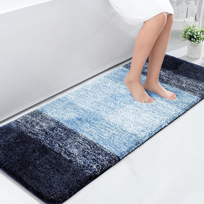 OLANLY Luxury Microfiber Bath Mat, Extra Soft and Absorbent Bathroom Mat, Non-Slip Plush Shaggy Bathroom Rug, Machine Wash Dry, Bath Rugs for Bathroom Floor, Tub and Shower, 16x24, Grey