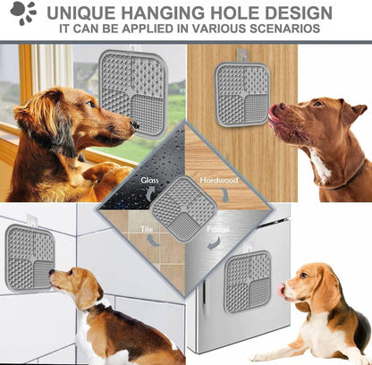2 Pack Licking Mat for Dogs & Cats with Suction Cups, Dog Slow Feeder Lick Pat for Anxiety Relief, Dog Toys Feeding Mat for Butter Yogurt Peanut, Pets Bathing Grooming Training Mat