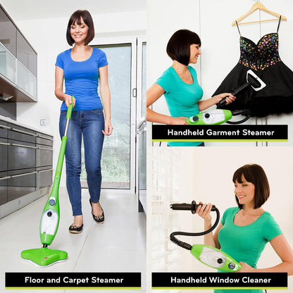 H2O MOP X5 Steam Mop and Handheld Steam Cleaner For Cleaning Hardwood and Kitchen Tile Floors, Grout Cleaner, Upholstery Cleaner and Carpets