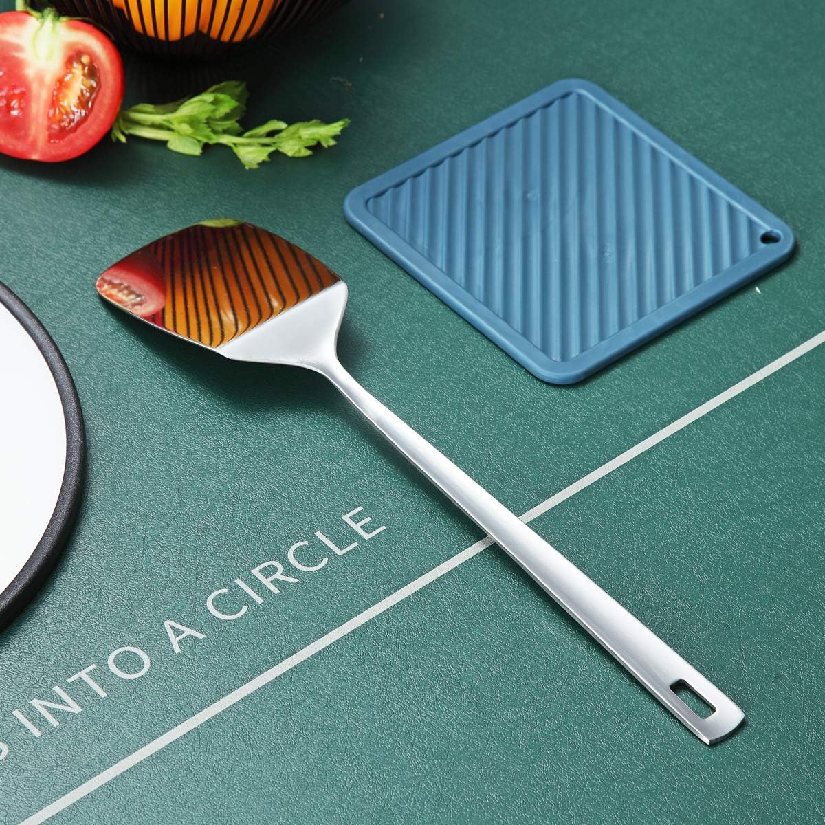 Stainless Steel Cooking Utensils Set, Berglander 13 Pieces Kitchen Utenisls Set, Kitchen Tools Set with Utensil Holder Non-Stick and Heat Resistant,Dishwasher Safe, Easy to Clean (13 Packs)