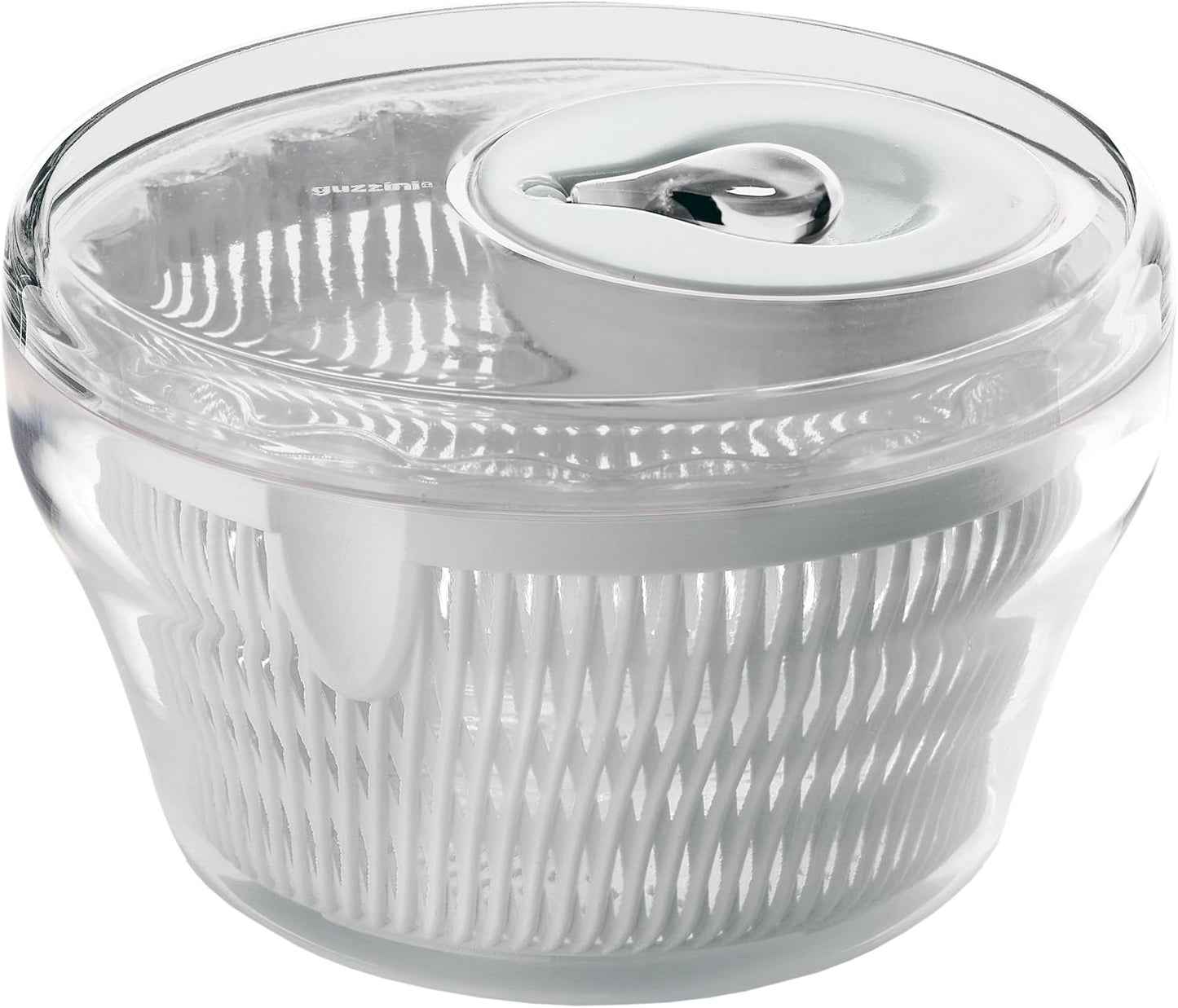 Guzzini Latina 8-1/2-Inch D Salad Spinner, Clear
