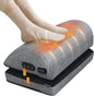 Snailax Foot Rest Under Desk at Work, 2 Heating Levels, 3 Vibrating Massage Modes, Heated Ergonomic Foot Stool with Adjustable Height, Office & Gaming Home Use, Grey
