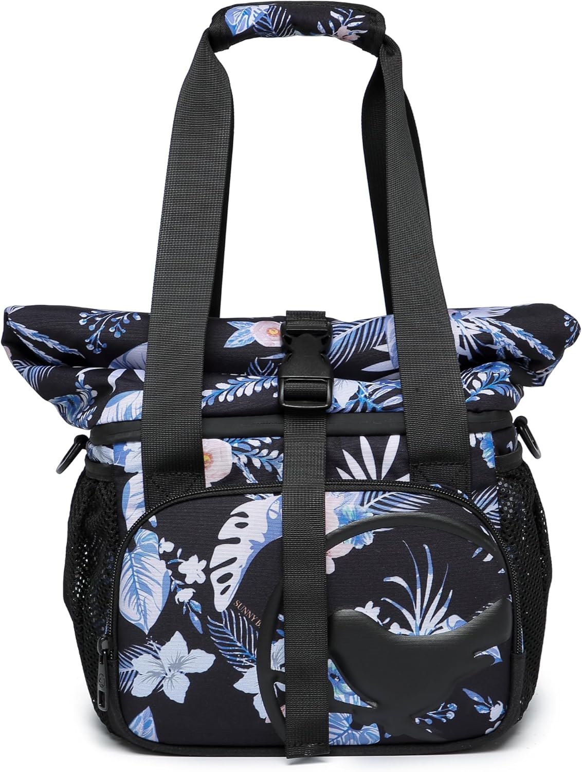 SUNNY BIRD Dual Compartment Lunch Bag Insulated Lunch Box for Women and Men (Green with Boho Strap)