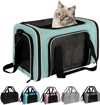 Top tasta Dog Cat Carrier Pet Carriers for Small Medium Large Cats Dogs Carrier Soft Sided Small Puppy Dog Carrier Portable Foldable Airline Approved Dog Cat Travel Carrier Grey Medium