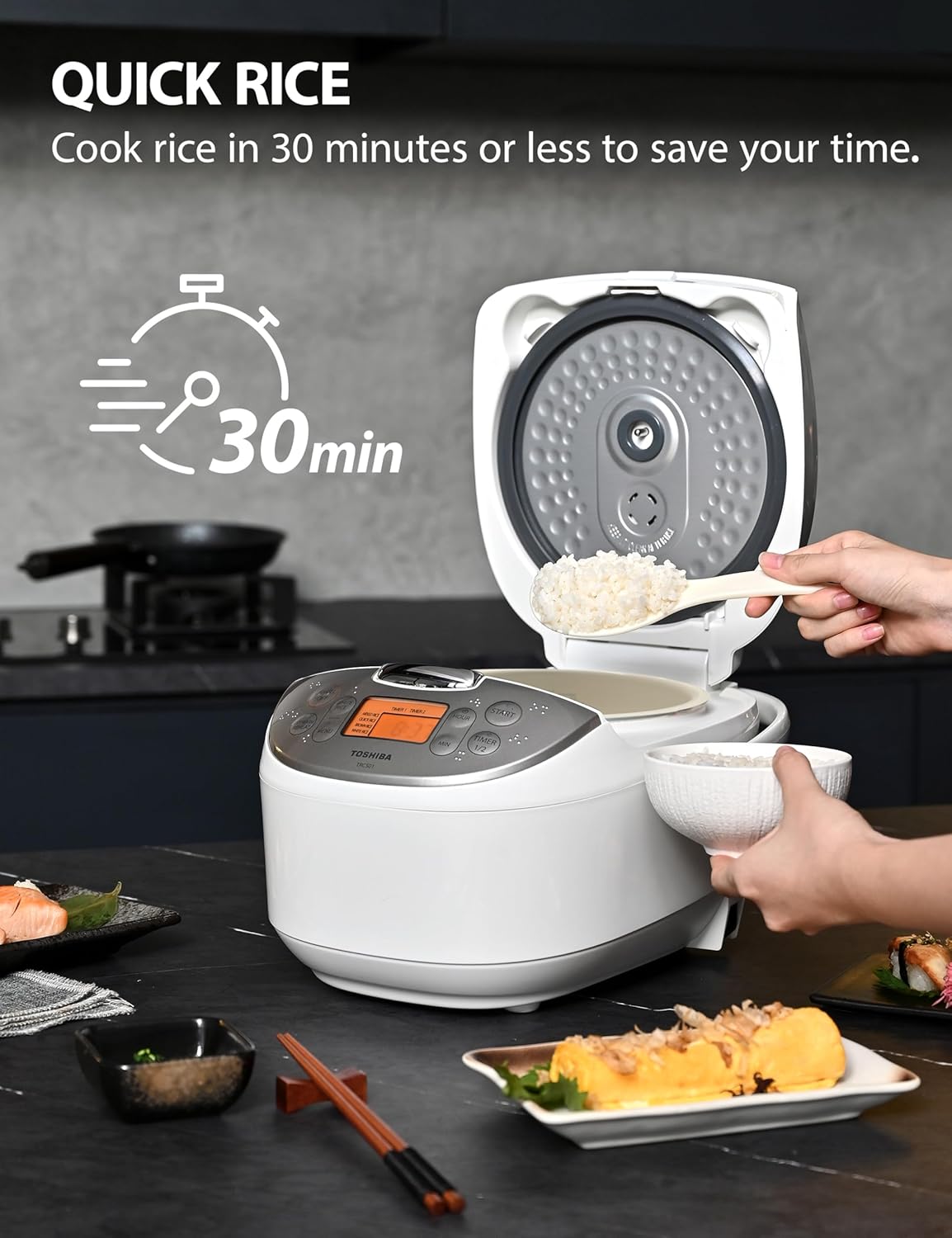 Toshiba Rice Cooker 6 Cup Uncooked –