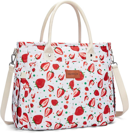 Lunch Bag for Women, Insulated Lunch Box for Work, Large Leakproof Cooler Purse with Side Pockets & Removable Shoulder Strap Women's Lunch Tote Bag for Picnic Work Beach Cute Lunch Bags (Heart)