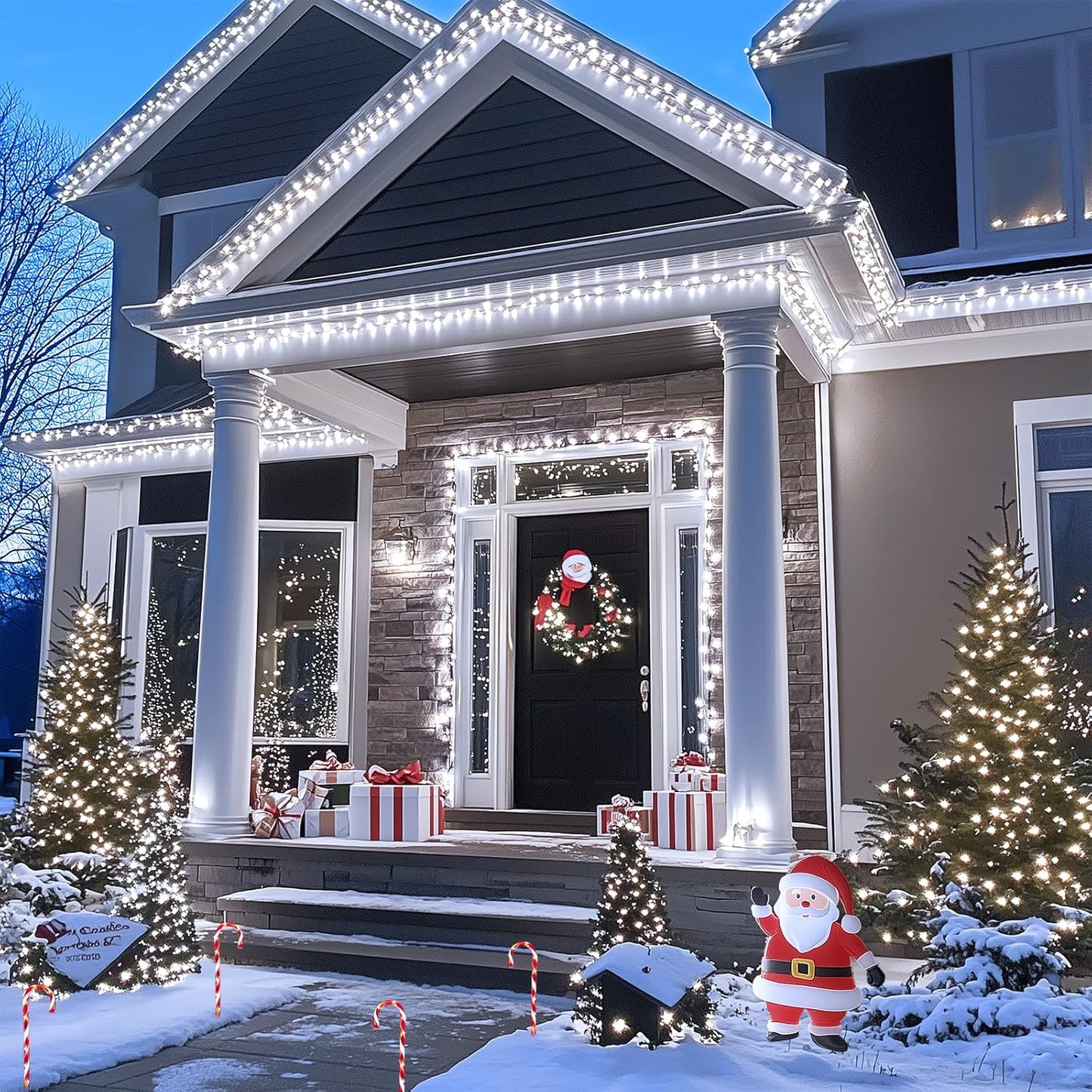 JMEXSUSS 66ft 200 LED Halloween Lights Outdoor, Orange String Lights Clear Wire, 8 Modes Orange Halloween Christmas String Lights Plug in for Tree Indoor Patio Garden Thanksgiving Decorations