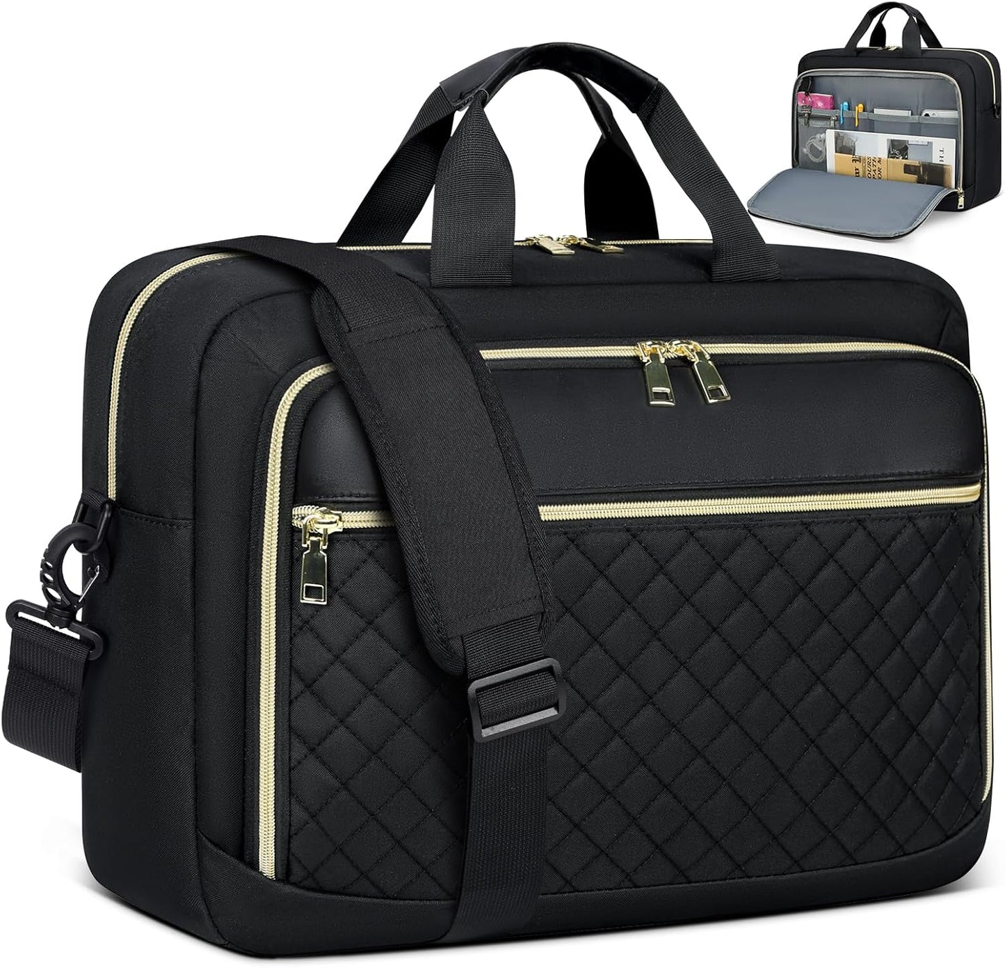 Laptop Bag 17 Inch Laptop Briefcase for Women Waterproof Computer Messenger Bag Professional Laptop Case for Business Work - PuriLite