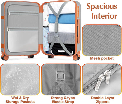 Lumesner Carry on Backpack, Extra Large 40L Flight Approved Travel Backpack for Men & Women