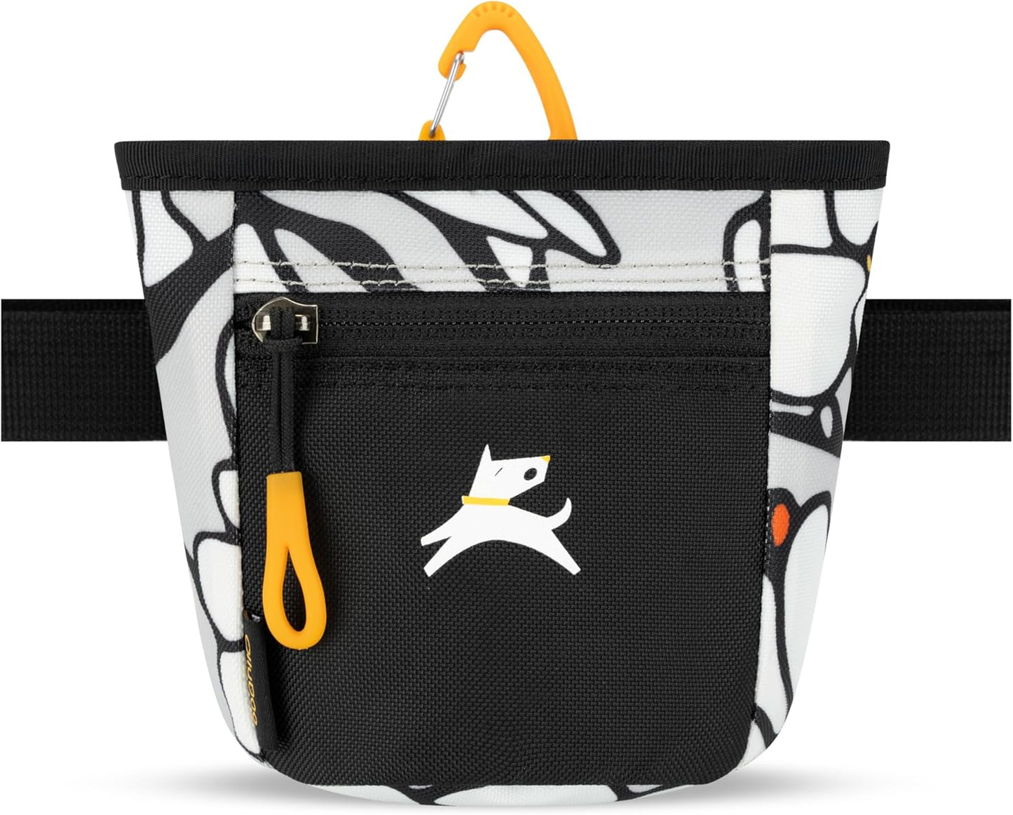 OllyDog Goodie Treat Bag, Dog Treat Pouch, Waist Belt Clip for Hands-Free Training, Magnetic Closure, Dog Training and Behavior Aids, Three Ways to Wear (Raven S'25)