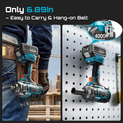 Seesii Cordless Impact Wrench 1600N.m, Brushless Motor Impact Driver