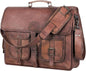 Leather Briefcase Laptop bag 18 inch Handmade Messenger Bags Best Satchel by KPL