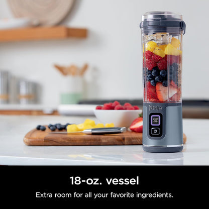 Ninja Blast Portable Blender, Cordless, 18oz. Vessel, Personal Blender for Shakes & Smoothies, BPA Free, Leakproof Lid, USB-C Rechargeable, Black, BC151BKC (Canadian Version)