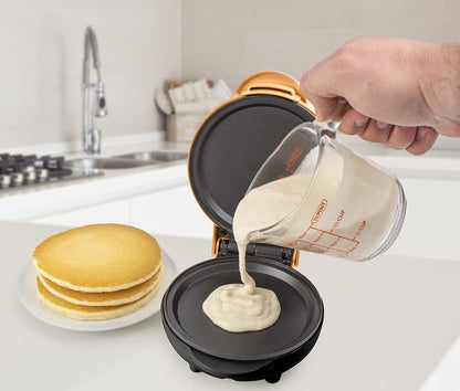Nostalgia MyMini Personal Electric Waffle Maker, 5-Inch Cooking Surface, Waffle Iron for Hash Browns, French Toast, Grilled Cheese, Quesadilla, Brownies, Cookies, Aqua