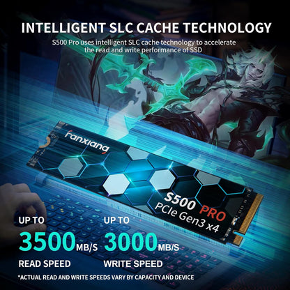 fanxiang S500 Pro M.2 SSD 2TB NVMe 2280 PCIe Gen 3x4 3500MB/s 3D NAND TLC 1200TBW Internal Solid State Hard Drive