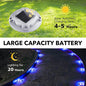 Solar Deck Lights Outdoor 12 Pack, AGPTEK Solar Deck Lights 2 Color Modes Dock Marine Waterproof Warning Step Lights for Sidewalk Stair Driveway Garden Pathway Walkway Yard, Blue Light & Cool White