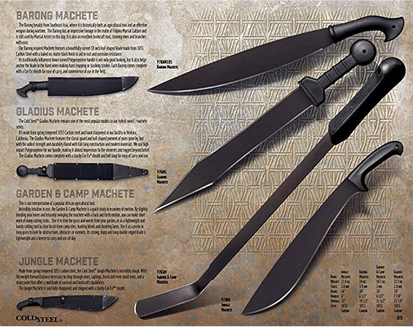 Cold Steel Latin D-Guard Machete 18"