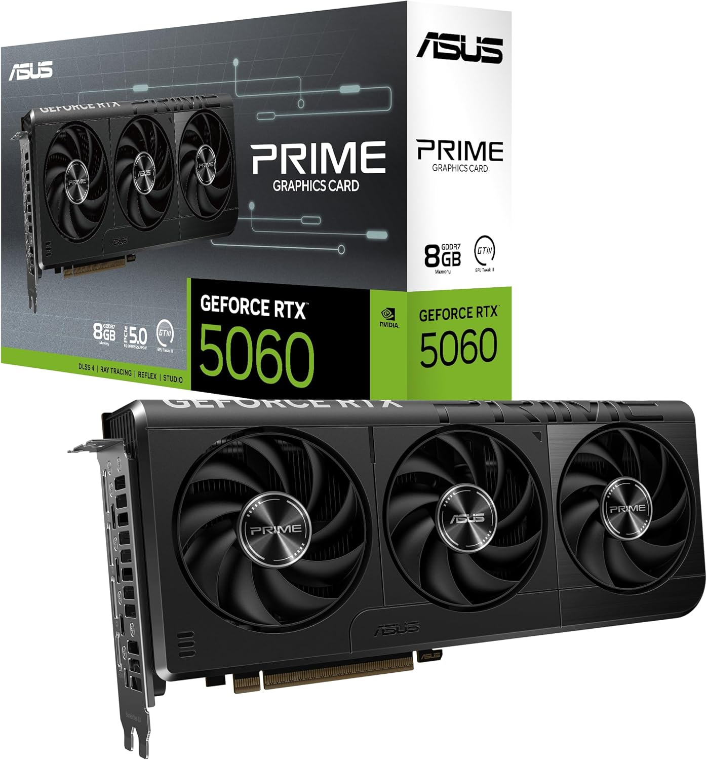 ASUS Dual GeForce RTX 4060 EVO White OC Edition 8GB GDDR6 (PCIe 4.0, 8GB GDDR6, DLSS 3, HDMI 2.1a, DisplayPort 1.4a, Axial-tech Fan Design, 0dB Technology, Dual BIOS, Auto-Extreme Tech)