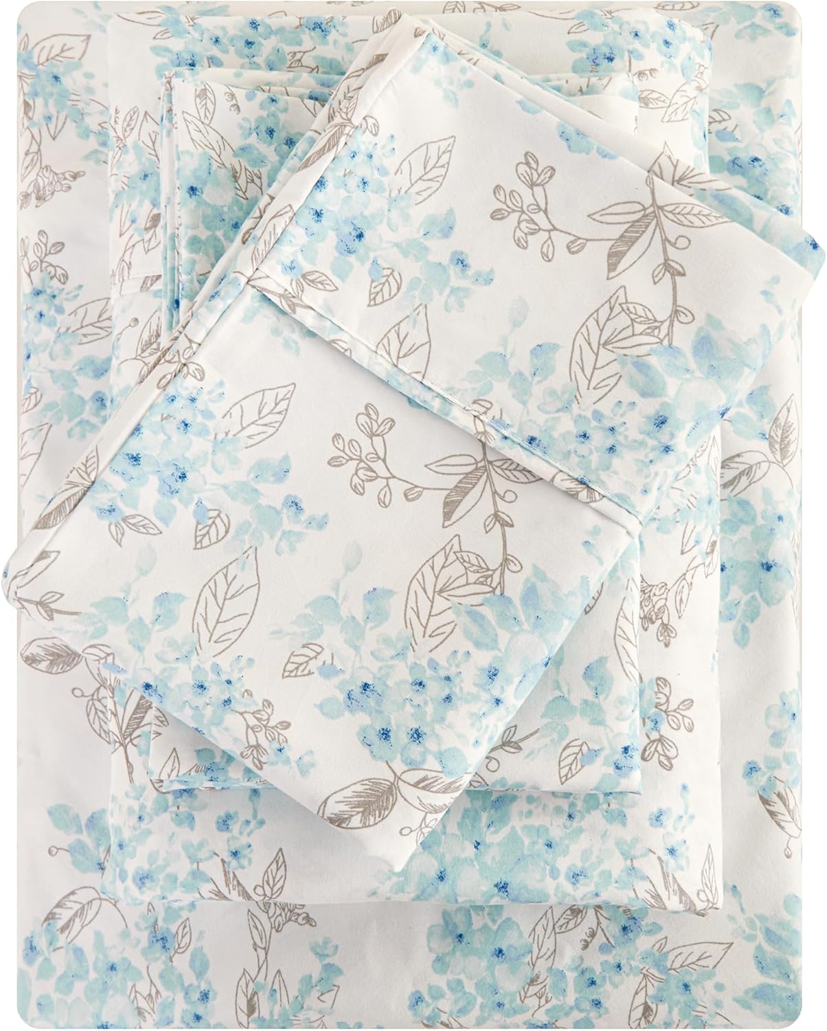 Viviland Floral Queen Sheet Set - 4 Piece Vintage Pink & Yellow Flower Patterned Bed Sheets - Soft, Breathable Microfiber Sheets with Deep Pocket, Non-Slip Fitted Sheets & Pillowcases