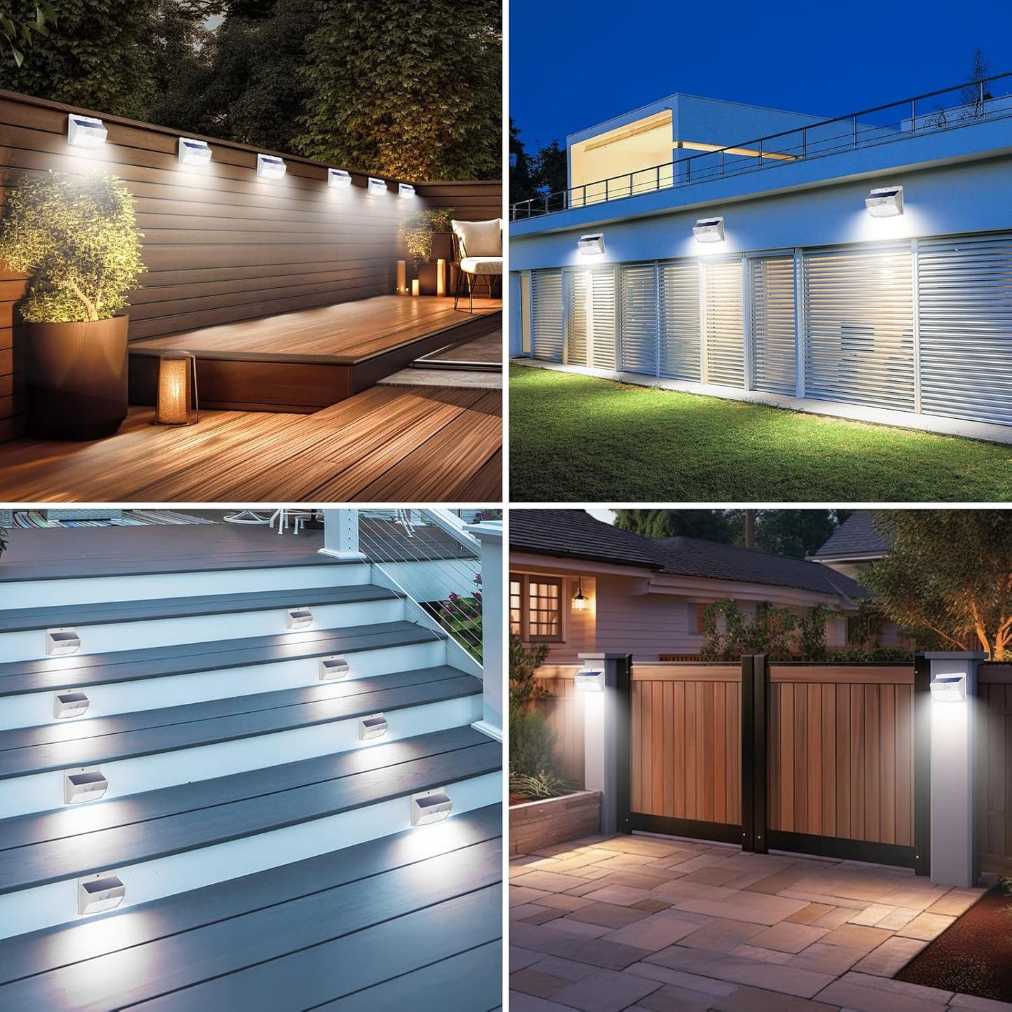 Solar Lights Outdoor, [ 8 Pack/138LED ] Solar Motion Sensor Light Outdoor with 3 Lighting Modes Wireless Waterproof Solar Wall Lights Solar Security Lights for Fence Yard Garden Deck Garage