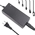 Wanhirus 42V 2A Scooter Charger 5 Plugs Universal for 36V Lithium Battery, Pack DC 5.5 * 2.1 with 8mm 3 Prong Connector /12mm 3 Prong Connector /8mm RCA Connector/ 3-Pin Male XLR Connector