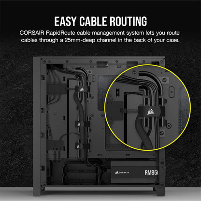 CORSAIR 3000D Airflow Mid-Tower PC Case – 2X SP120 Elite Fans – Four-Slot GPU Support – Fits up to 8X 120mm Fans – High-Airflow Design – Black