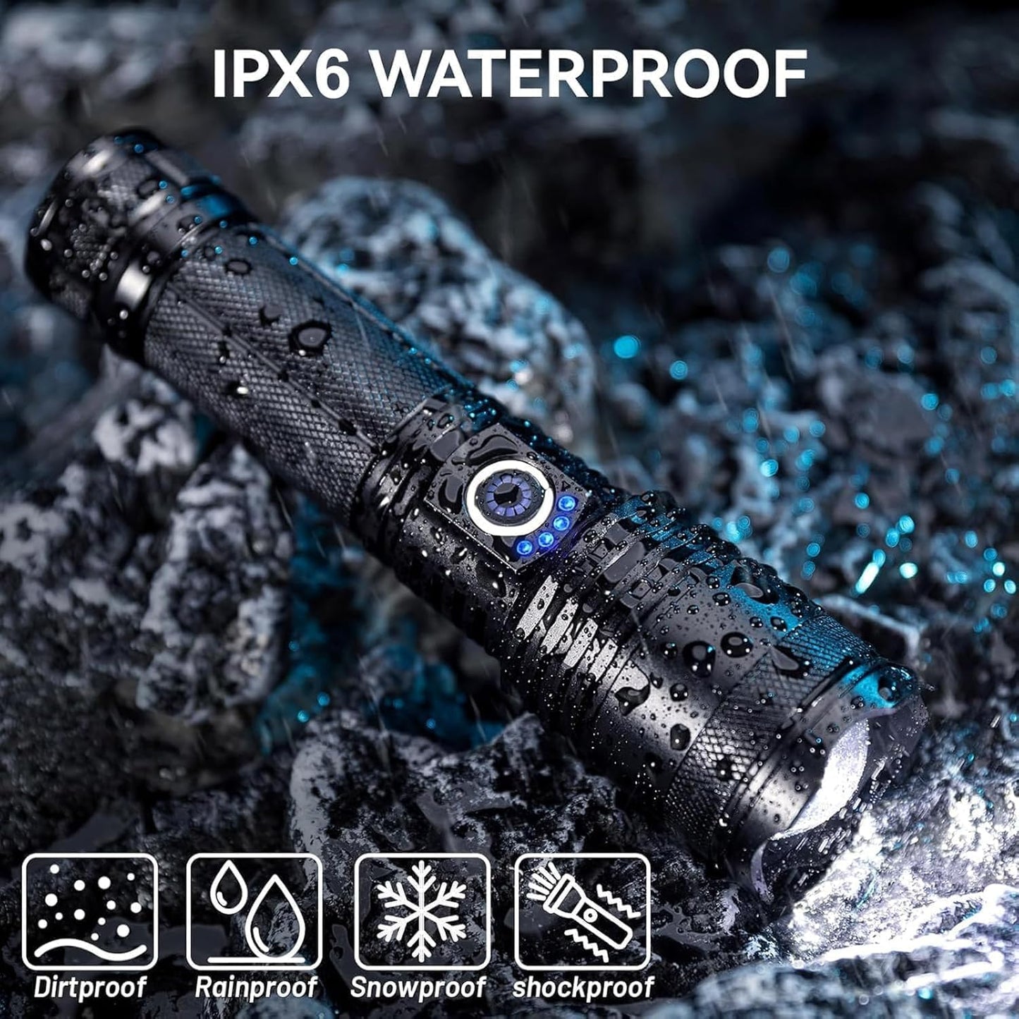 Rechargeable Flashlight 990000 High Lumens,Brightest LED Flashlights & 5 Modes,Powerful Flash Light,IPX6 Waterproof Super Bright Flashlight for Camping, Hiking