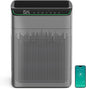Smart HEPA Air Purifier for Large Rooms (Up to 1690 sq ft) with PM2.5 Air Quality Monitor, Wi-Fi & Voice Control, Dual Air Intake, Ultra Quiet 23dB Operation, Grey - PuriLite