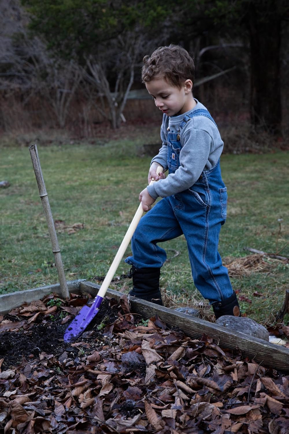 G & F Products 10018 JustForKids Kids Garden Tool Set Toy, Rake, Spade, Hoe and Leaf Rake, Reduced Size, 4-Piece