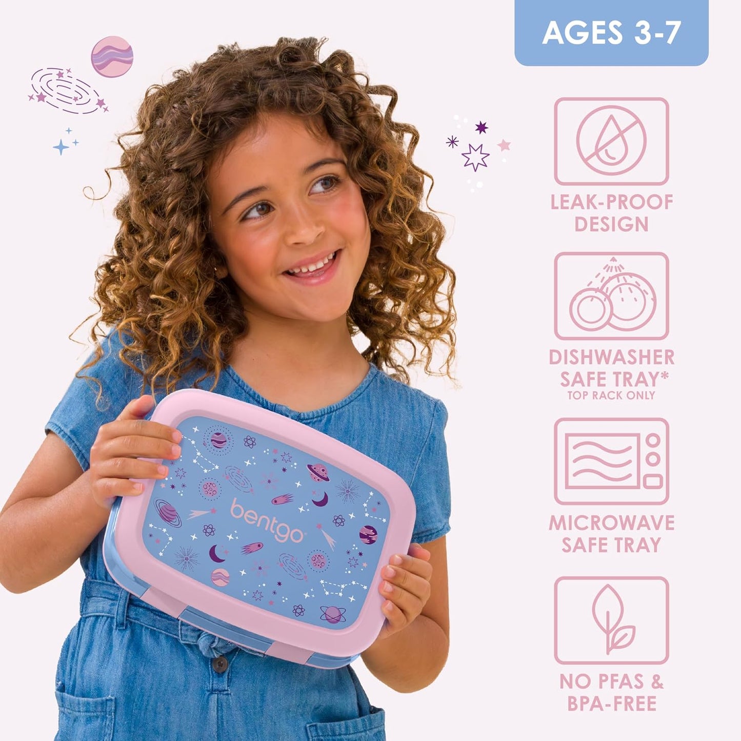 Bentgo Kids Prints Leak-Proof, 5-Compartment Bento-Style Kids Lunch Box - Ideal Portion Sizes for Ages 3-7, Durable, Drop-Proof, Dishwasher Safe, & Made with BPA-Free Materials (Green Rainbow)