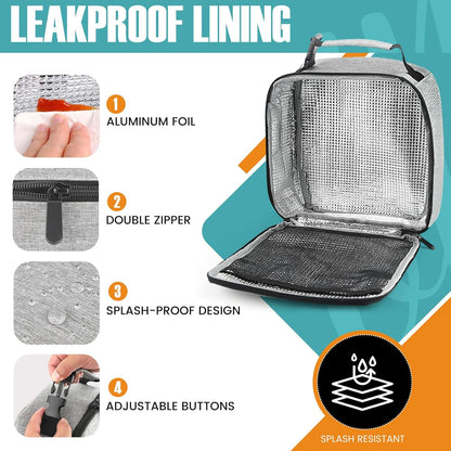 Lunch Bag for Men/Women, Reusable Lunch Box for Adult, Small Insulated Lunch Box, Lunch Tote Bag for Office, Work, Picnic