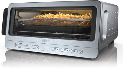 8-in-1 Flip Toaster Oven & Air Fryer | Stainless Steel Countertop Convection Oven