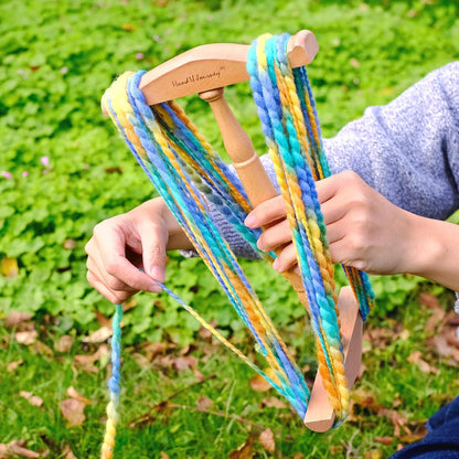 Medium-Sized Beechwood Niddy Noddy, 48 Inches (120cm) Skein Yarn Winder, Handcrafted Yarn Swift for Skein Making & Wool Winding