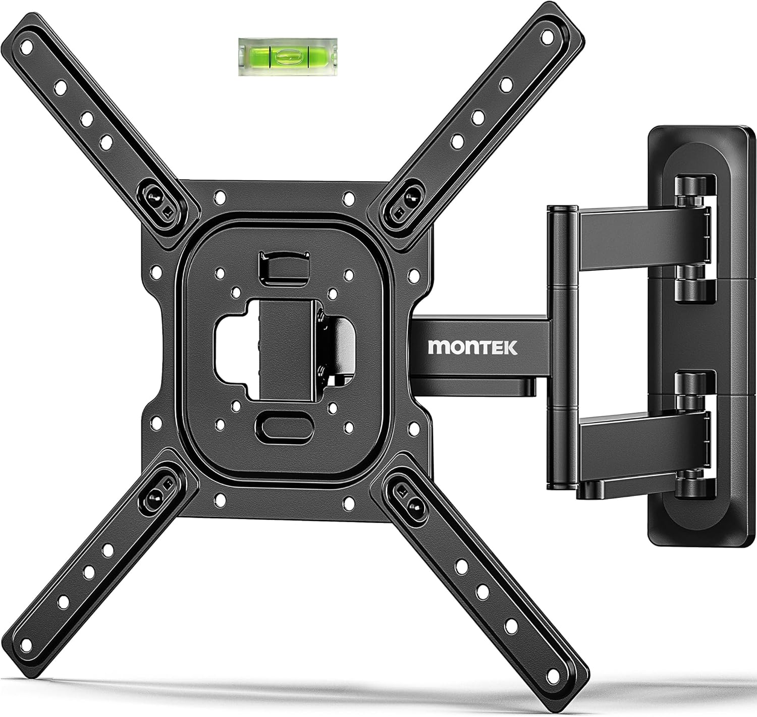 monTEK Full Motion TV Mount for Most 23-65 Inch Flat Curved TVs & Monitors, Swivel Articulating Tilt TV Wall Mount, Wall Mount TV Bracket Perfect Center Design Max VESA 400x400mm, up to 77lbs - PuriLite