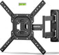 monTEK Full Motion TV Mount for Most 23-65 Inch Flat Curved TVs & Monitors, Swivel Articulating Tilt TV Wall Mount, Wall Mount TV Bracket Perfect Center Design Max VESA 400x400mm, up to 77lbs - PuriLite