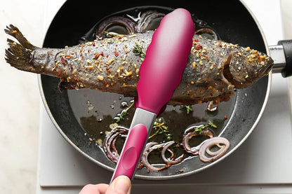 Purilite Select Silicone &amp; Stainless Steel Kitchen Tongs